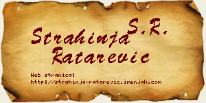 Strahinja Ratarević vizit kartica
